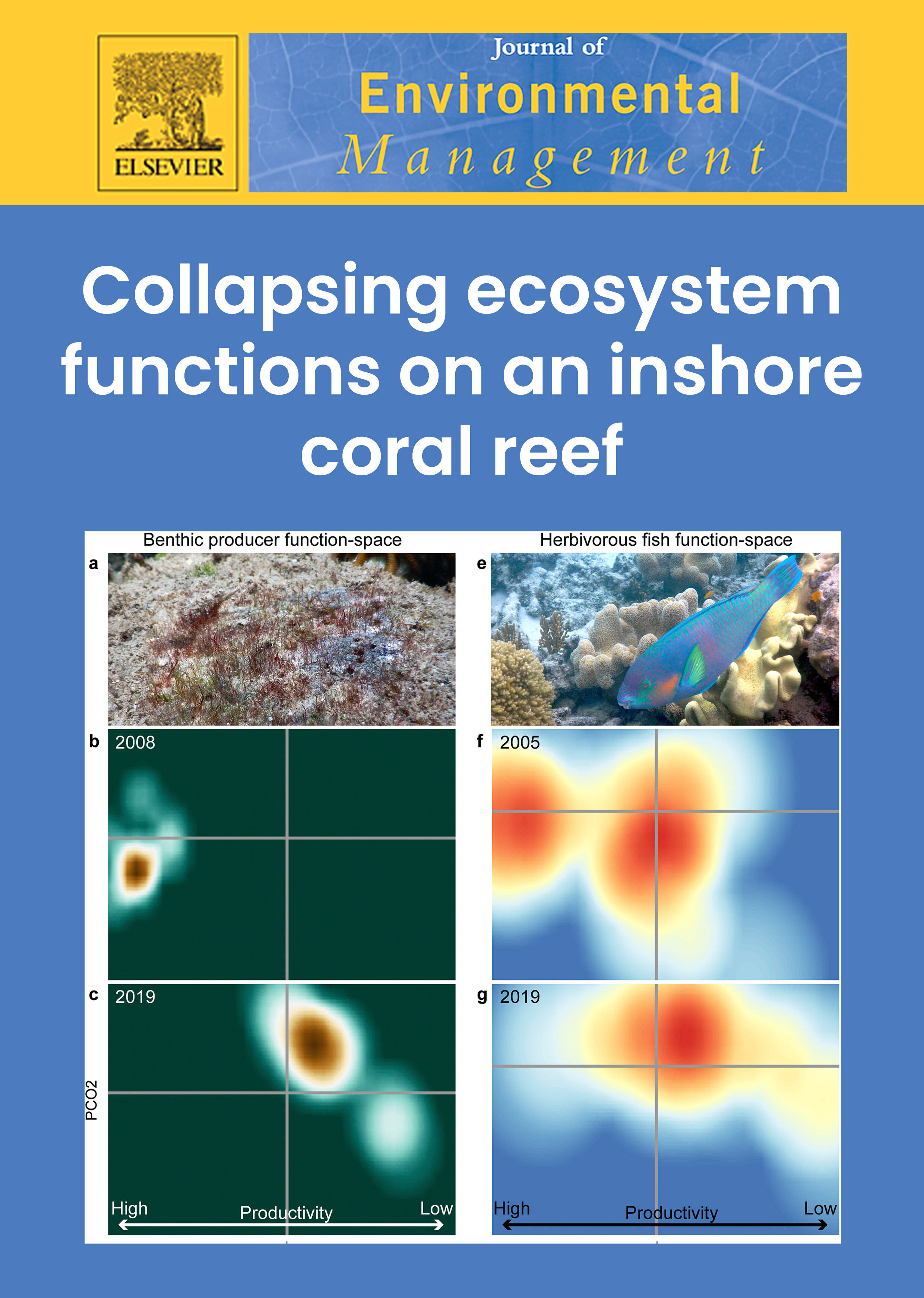 Collapsing ecosystem functions on an inshore coral reef